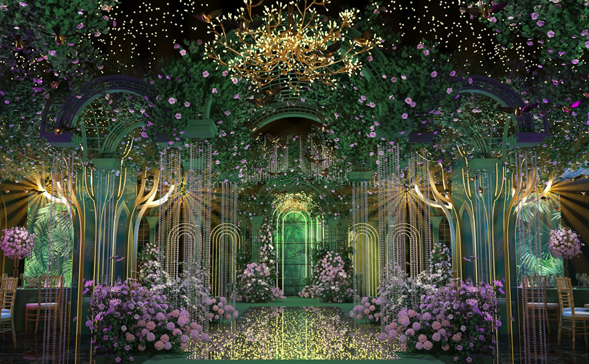 荣成奇妙森林婚礼堂效果展示