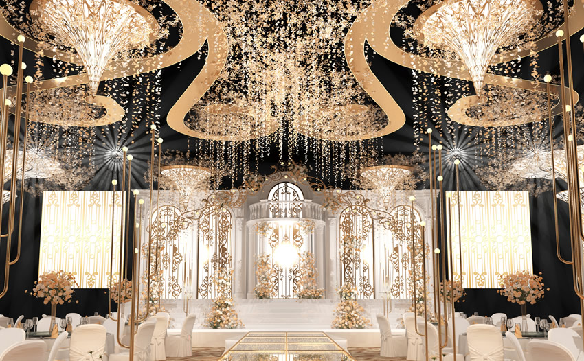 荣成花木兰喜事汇金色大厅效果展示